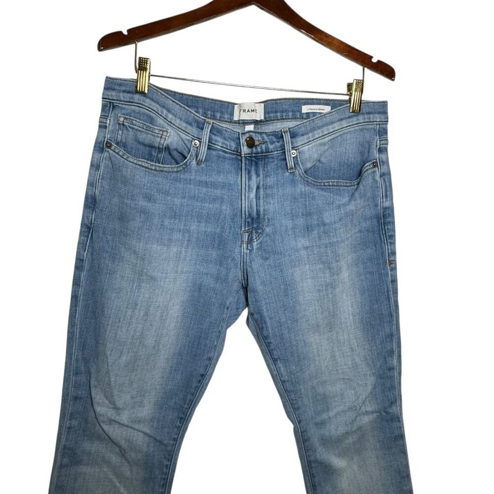 FRAME Denim L'Homme skinny Jean mid rise blue 34 X 27 - Picture 4 of 12